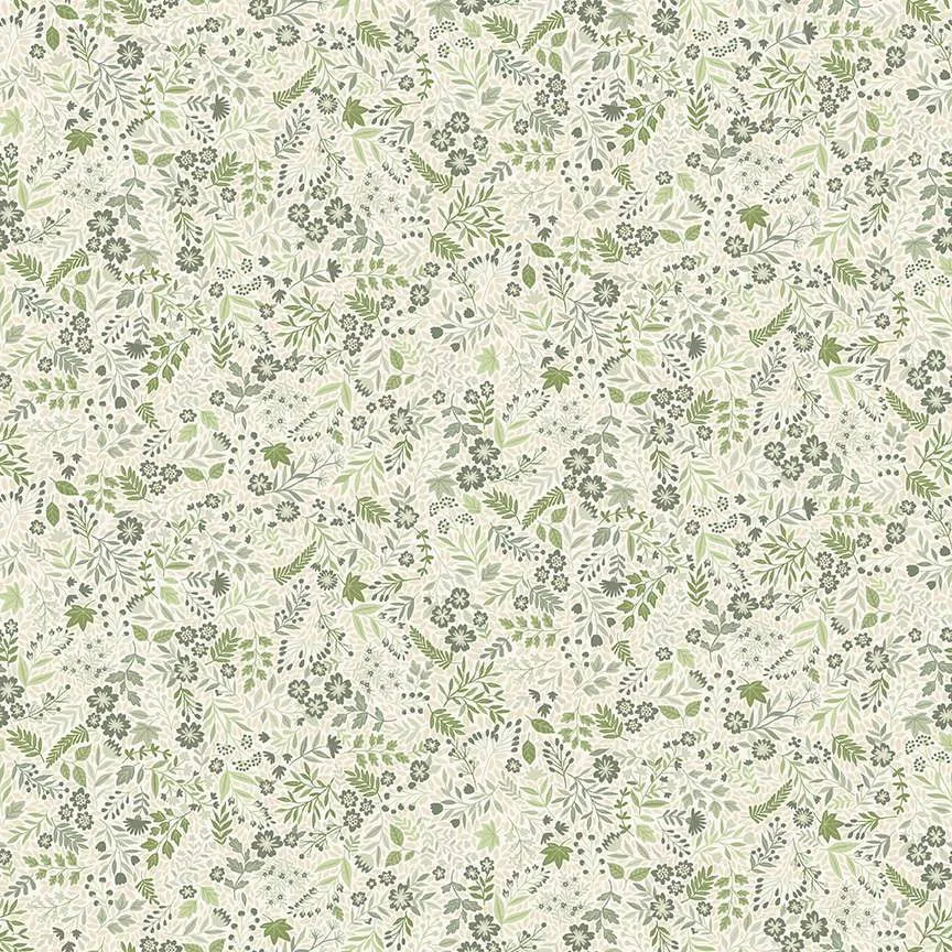 REDUCED Makower Foxwood Green Animals Wildlife Flowers 4 Different Designs 100% Premium Cotton Fabric