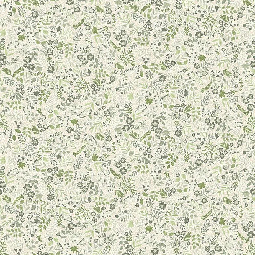 Makower Foxwood Green Animals Wildlife Flowers 4 Different Designs 100% Premium Cotton Fabric