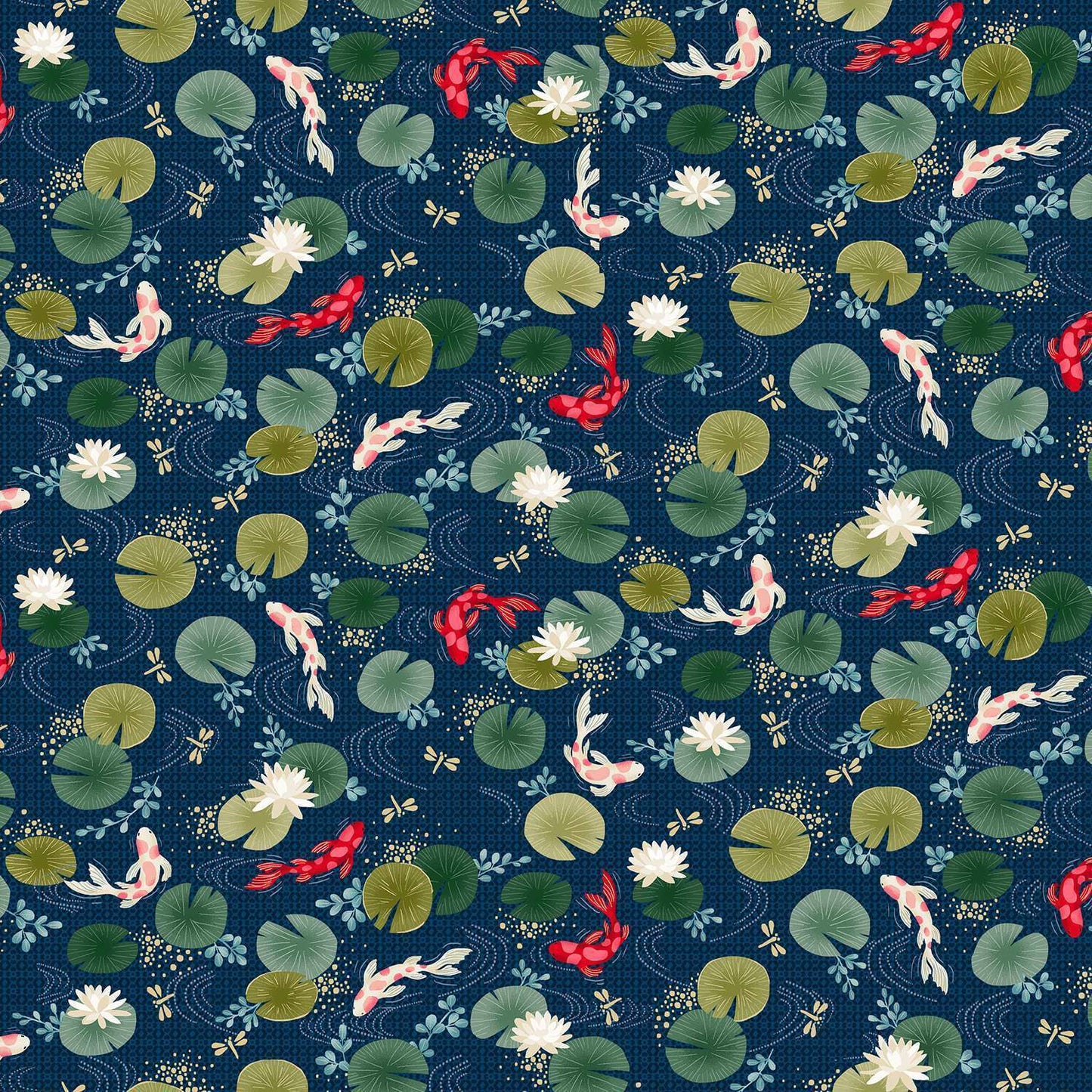 REDUCED Makower Kasumi Japanese Metallic 20 Designs 100% Premium Cotton Fabric