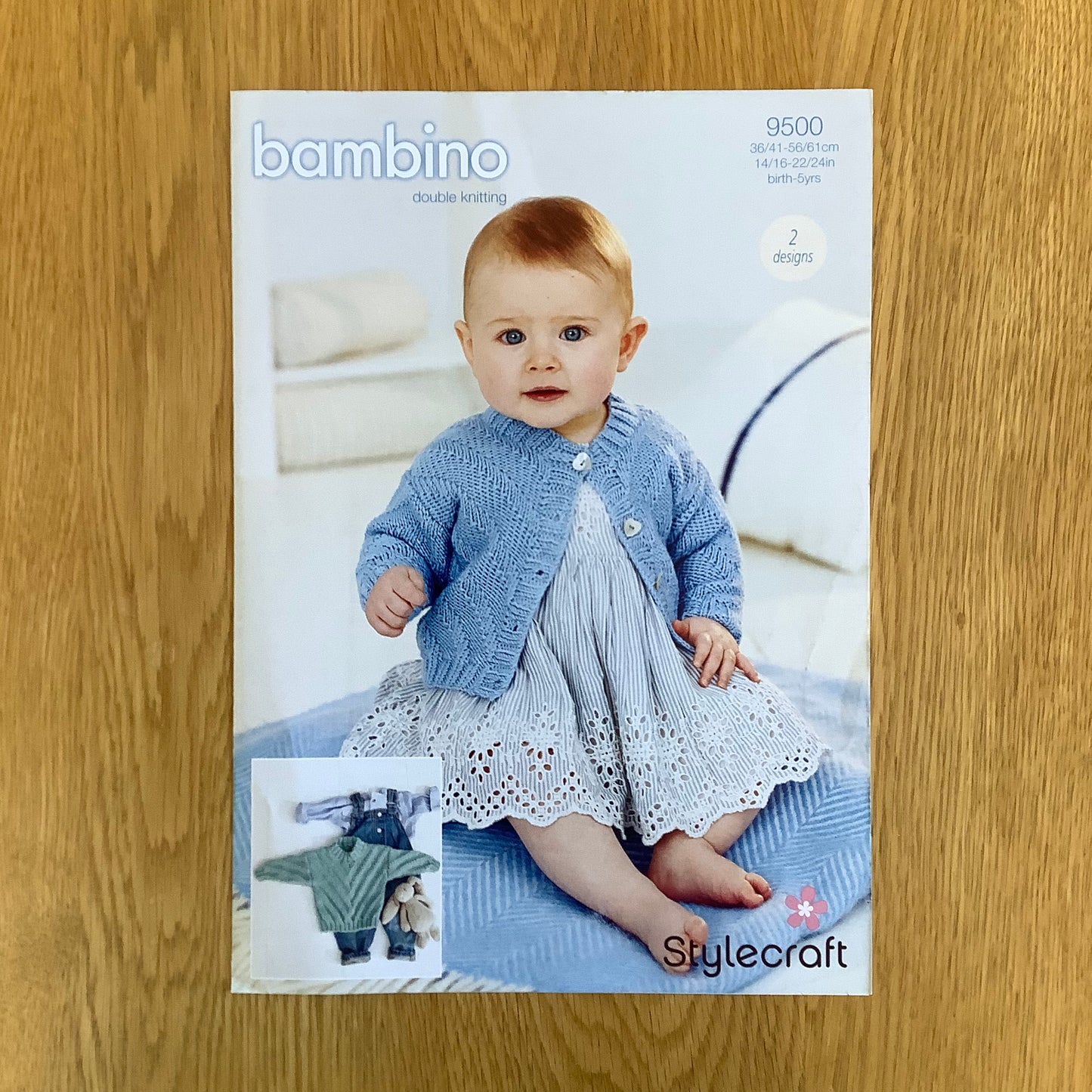 Stylecraft Bambino Double Knitting DK Pattern Chevron Jumper Sweater Cardigan Childrens 9500