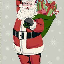 Makower Retro Santa Ho Ho Ho Quilt Panel Cotton Christmas Children Adult Teenager 571