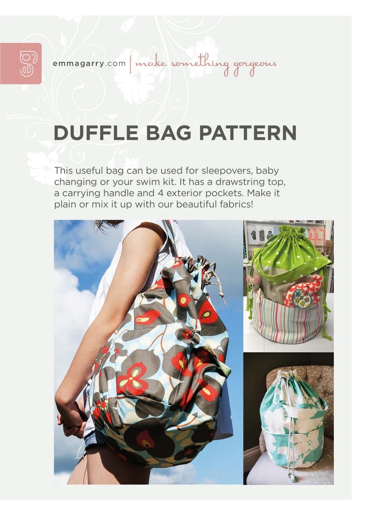 Drawstring & Duffle Bag Pattern by Emma Garry