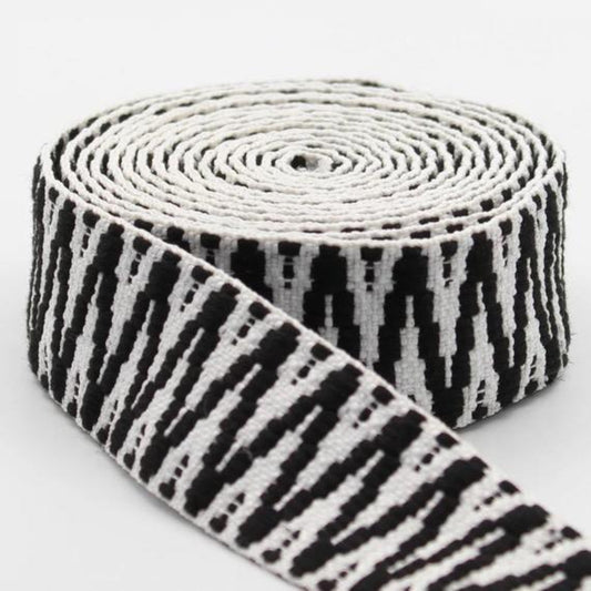 Ethnic Zig-Zag Polyester Cotton Webbing 38mm 4 Different Styles in Stock