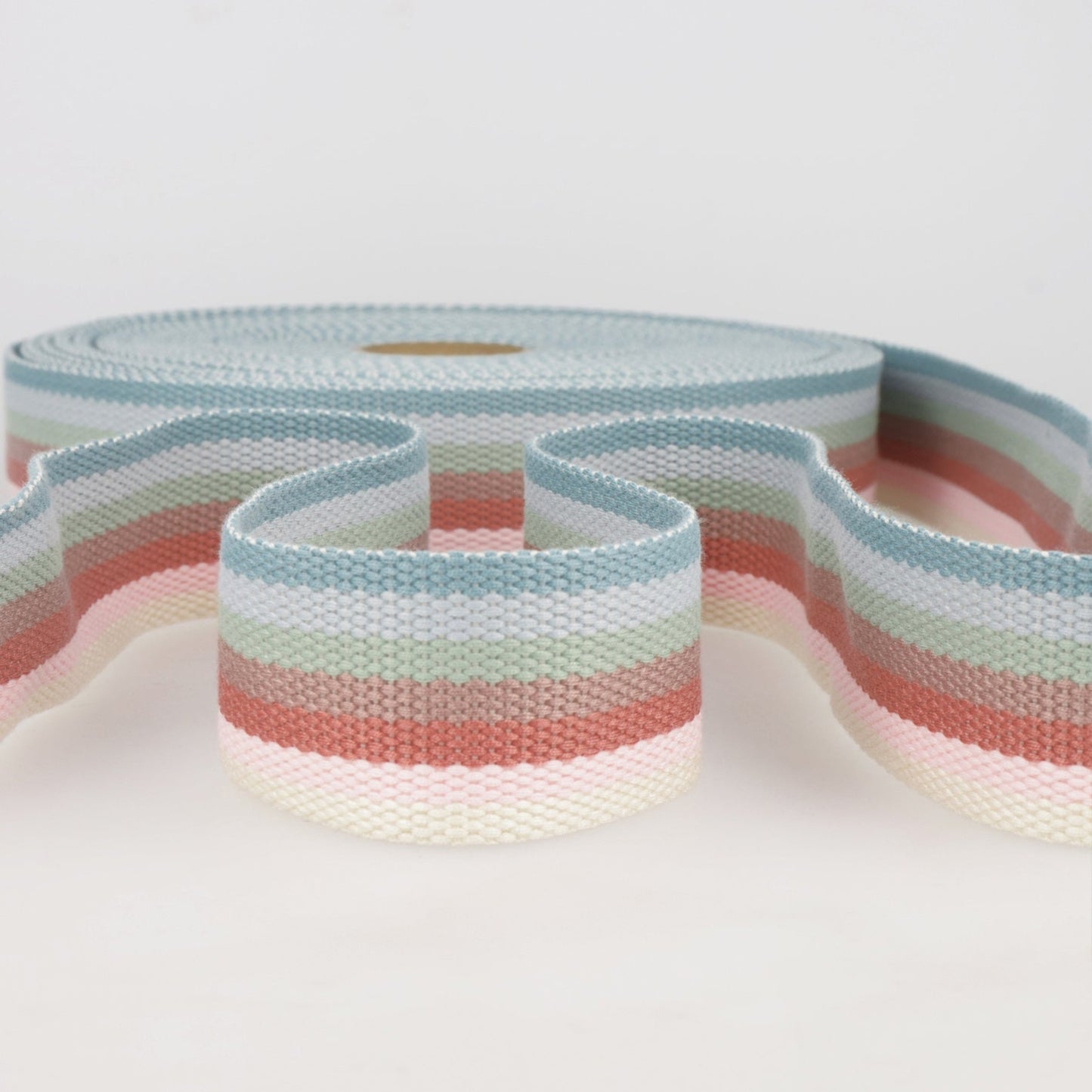 Multi Coloured Striped Webbing 40mm 3 Various Colours