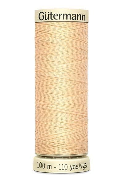 Gutermann Sew All Polyester Thread 100m 788988-6 6 Cream Sewing Machine Thread