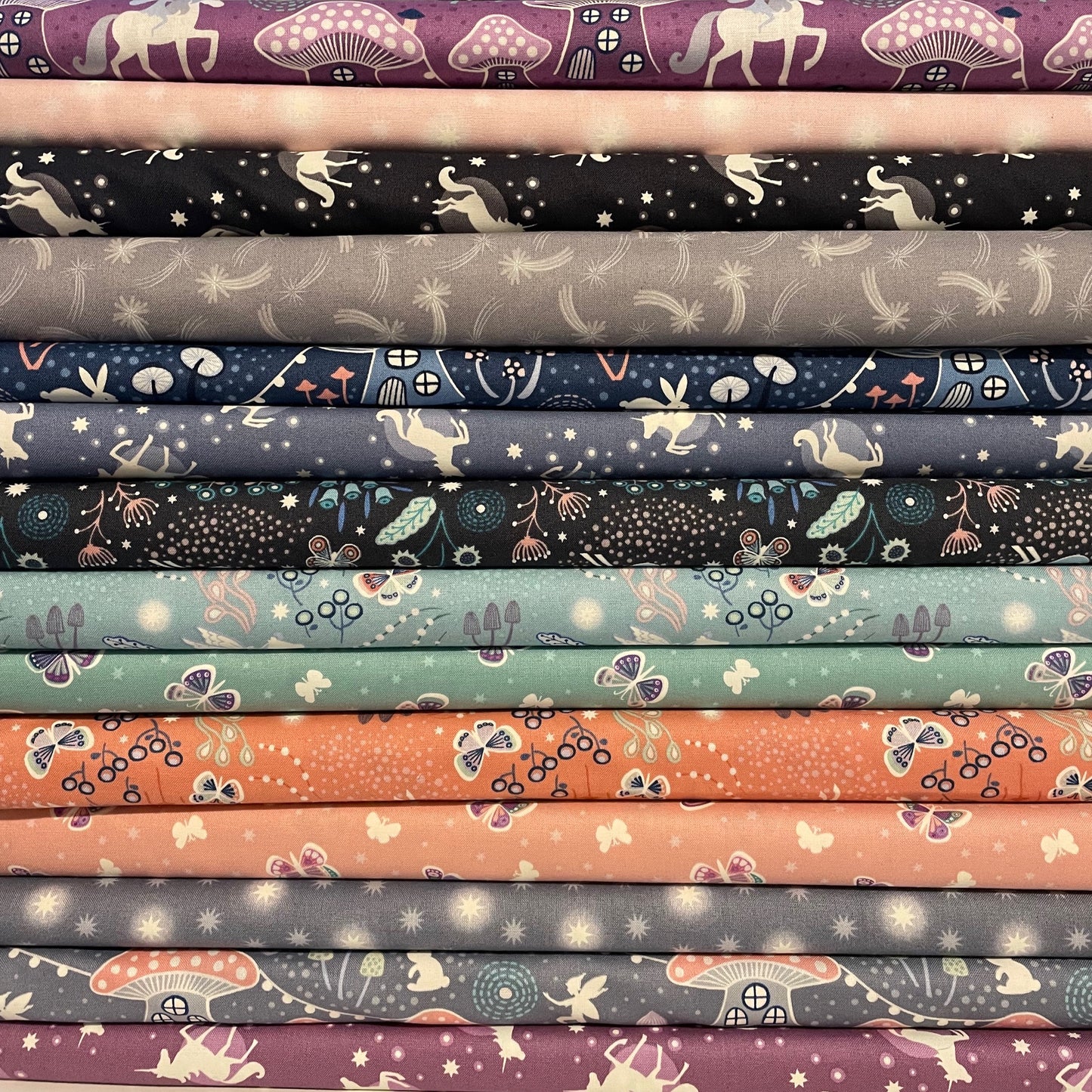 Lewis & Irene Fairy Nights Glow in the Dark 14 Designs 100% Premium Cotton Fabrics Quilting Craft