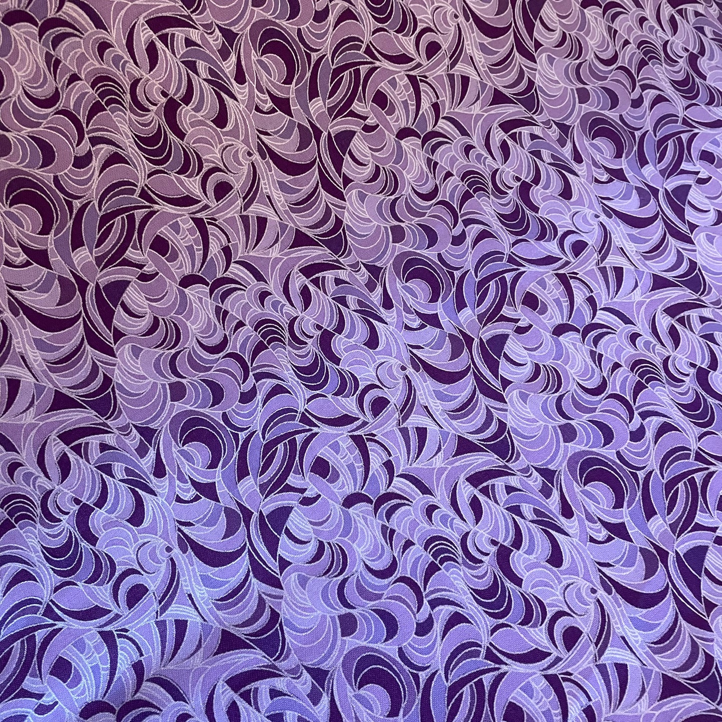 Littondale Metallic Silver on Purple, Green, Red, Turquoise Quilting 100% Premium Cotton Fabric