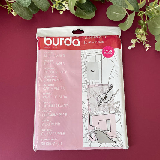 Burda Tissue Paper 5 Sheets For Tracing Patterns