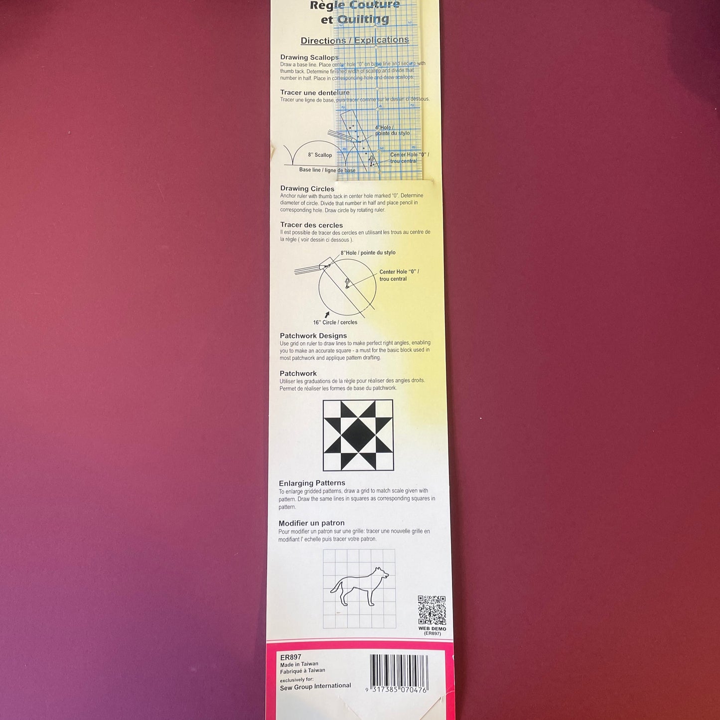 Circle and Scallop Ruler by Sew Easy