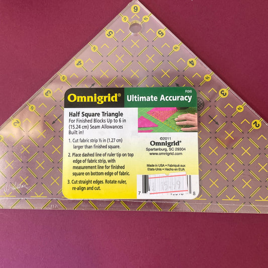 Omnigrid Half Square Trindle Grid Ruler