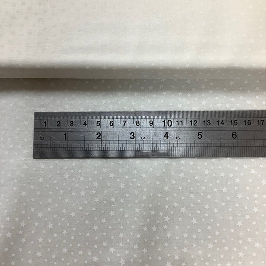 Makower White on Cream Stars 100% Premium Cotton Fabric D306 Q2