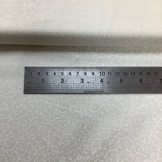 Makower White on White Swirls 100% Premium Cotton Fabric D760 Q2