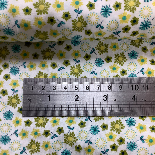 Moda Well Said by Sandy Gervais White with Ditsy Flowers 100% Premium Cotton Fabric 17963