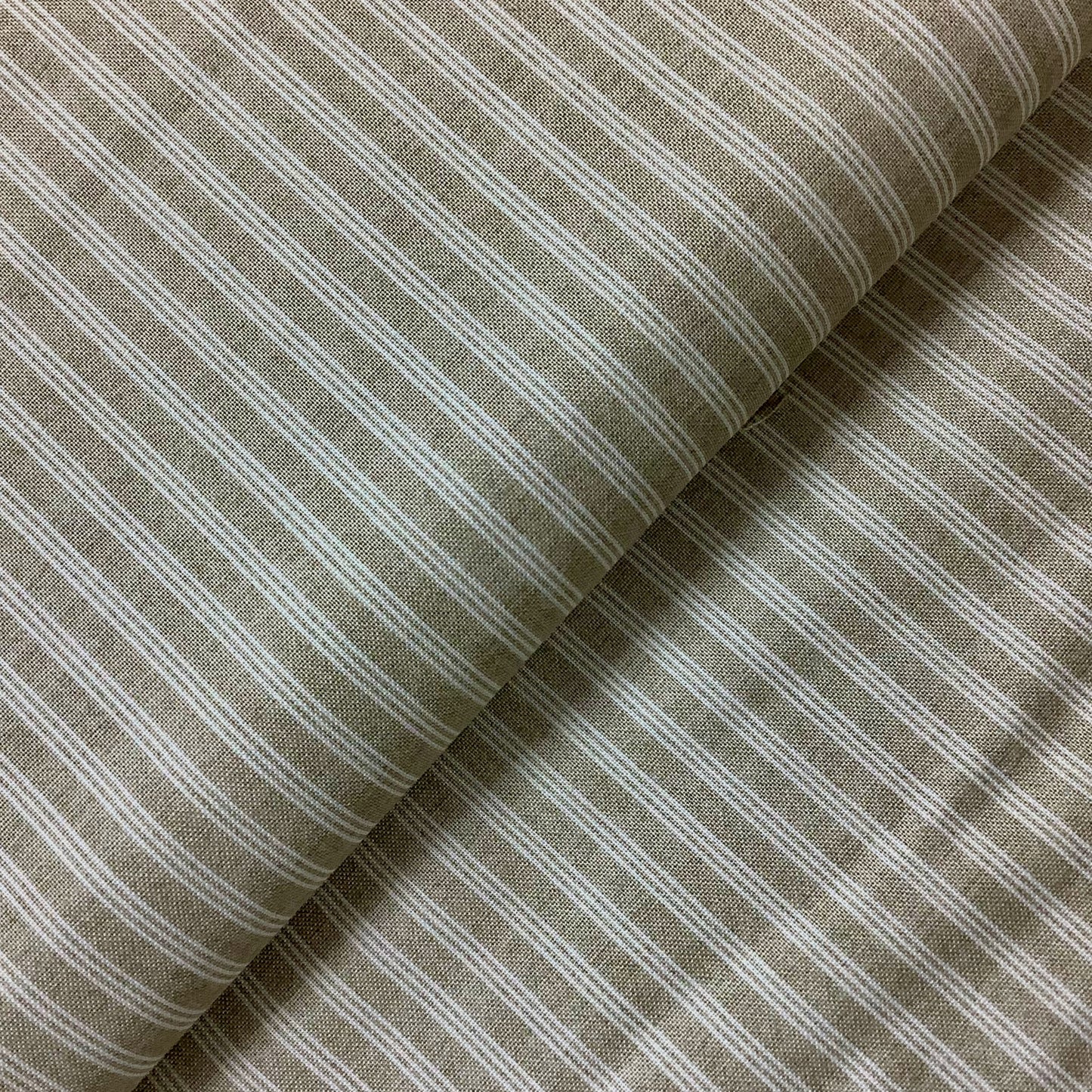 Makower Triple Stripe Brown Red 100% Premium Cotton Fabric 1780