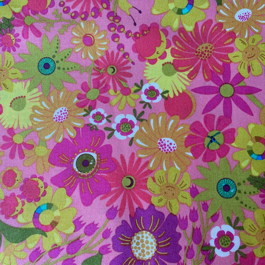 Andover Between Open Eyed Floral Alison Glass 3 Colours Quilting Patchwork Craft 100% Premium Cotton Fabric
