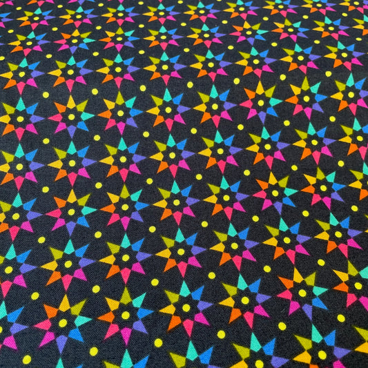 Andover Makower Art Theory Rainbow Star Alison Glass 2 Colours Quilting Patchwork Craft 100% Premium Cotton Fabric