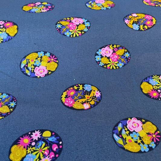 Andover Makower Ellipse Floral Dot Alison Glass 3 Colours Quilting Patchwork Craft 100% Premium Cotton Fabric