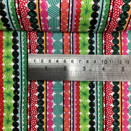 Blend Cool Yule Range Stripy Christmas 100% Premium Cotton Fabric 114.114.05.