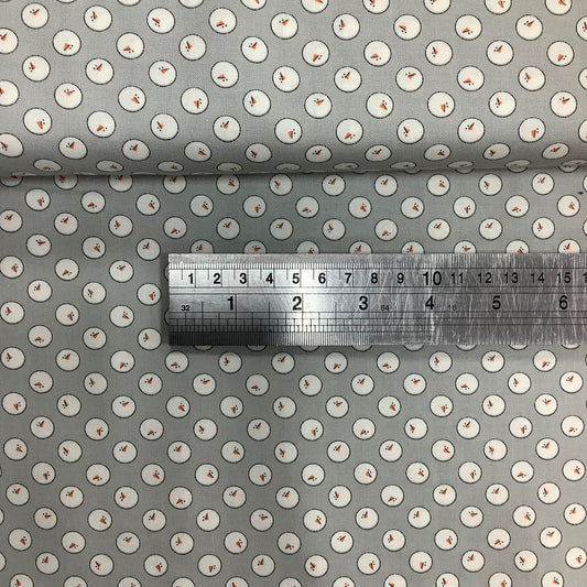 Moda Country Christmas Bunny Hill Designs Range Snowballs On Grey 100% Premium Cotton Fabric