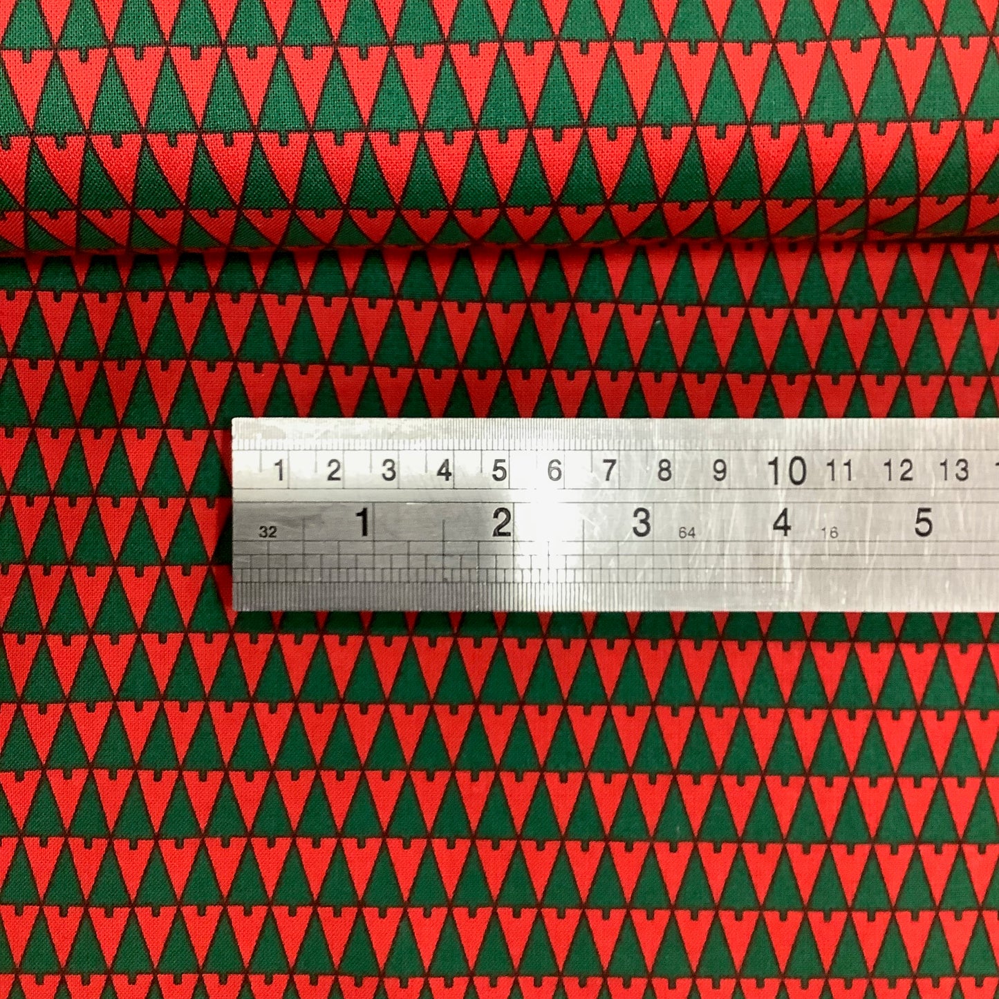 Free Spirit Mini Christmas Trees Red Green 100% Premium Cotton Fabric