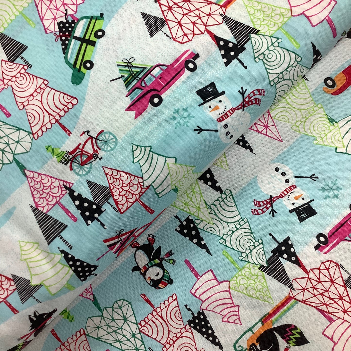 Blend Cool Yule Range Stripy Christmas 100% Premium Cotton Fabric 114.114.05.