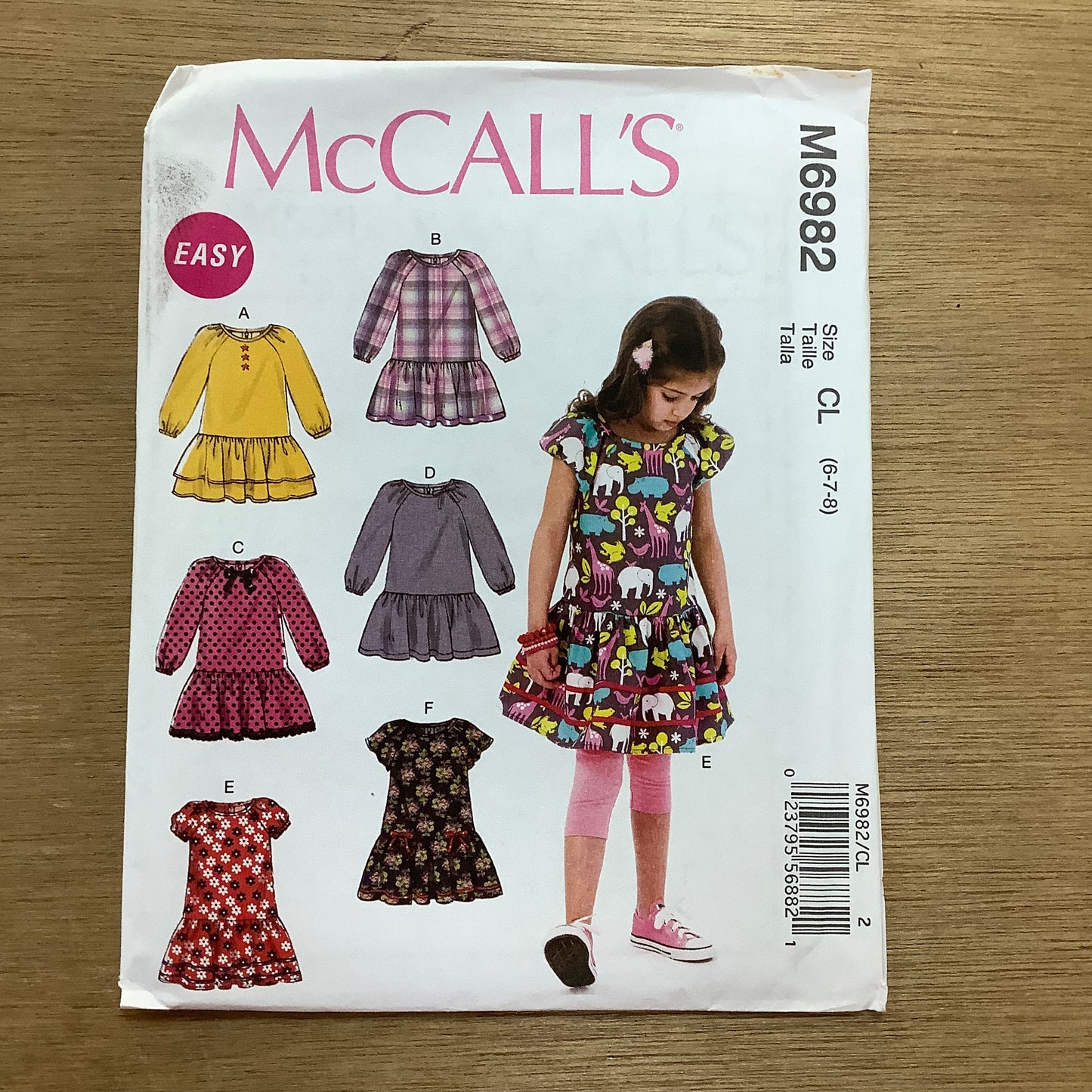 McCall's Dressmaking Sewing Pattern Children's Girls Dresses 6982