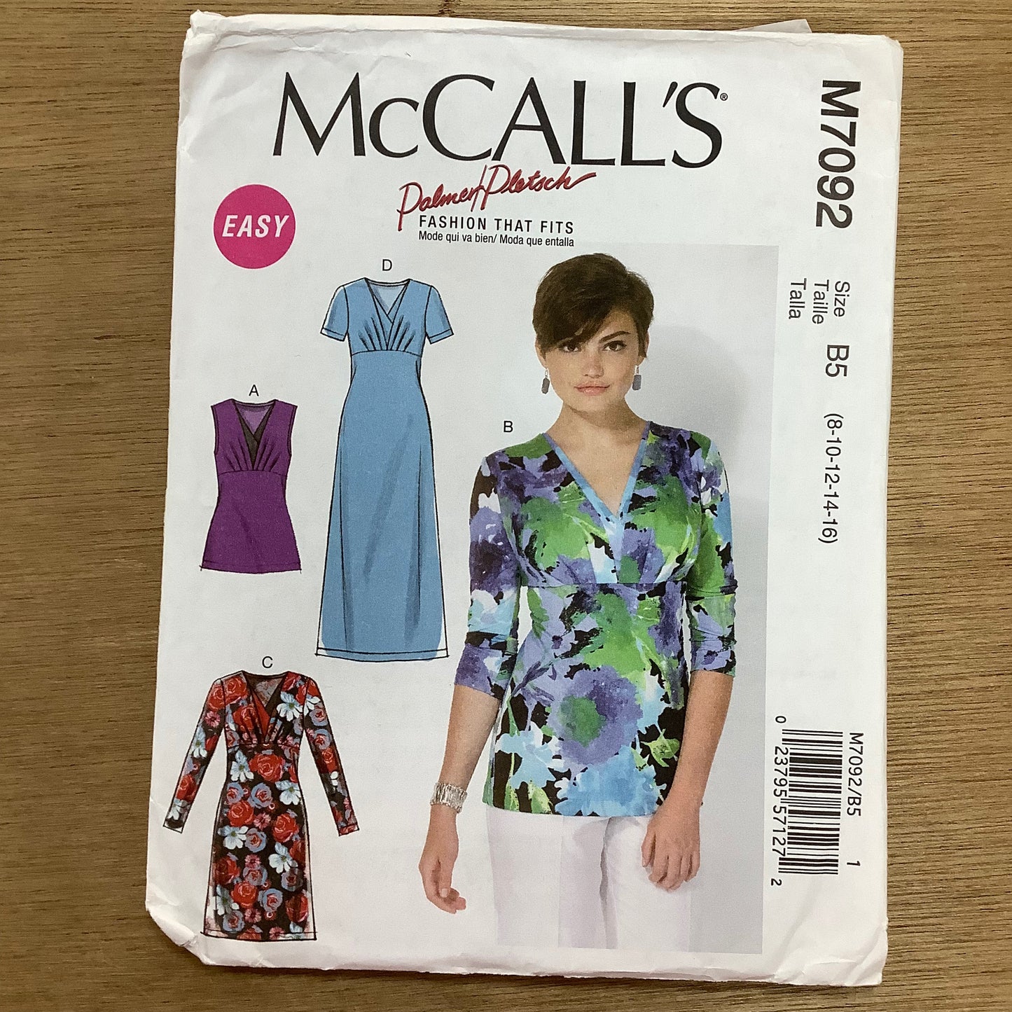 McCall's Dressmaking Sewing Pattern Ladies Women's Tops Skirt Tunic Easy 7092