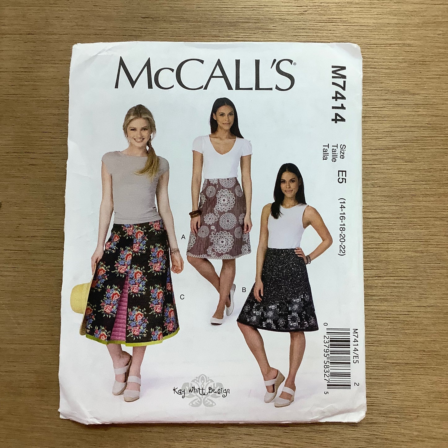McCall's Dressmaking Sewing Pattern Ladies Women's Skirts 7414