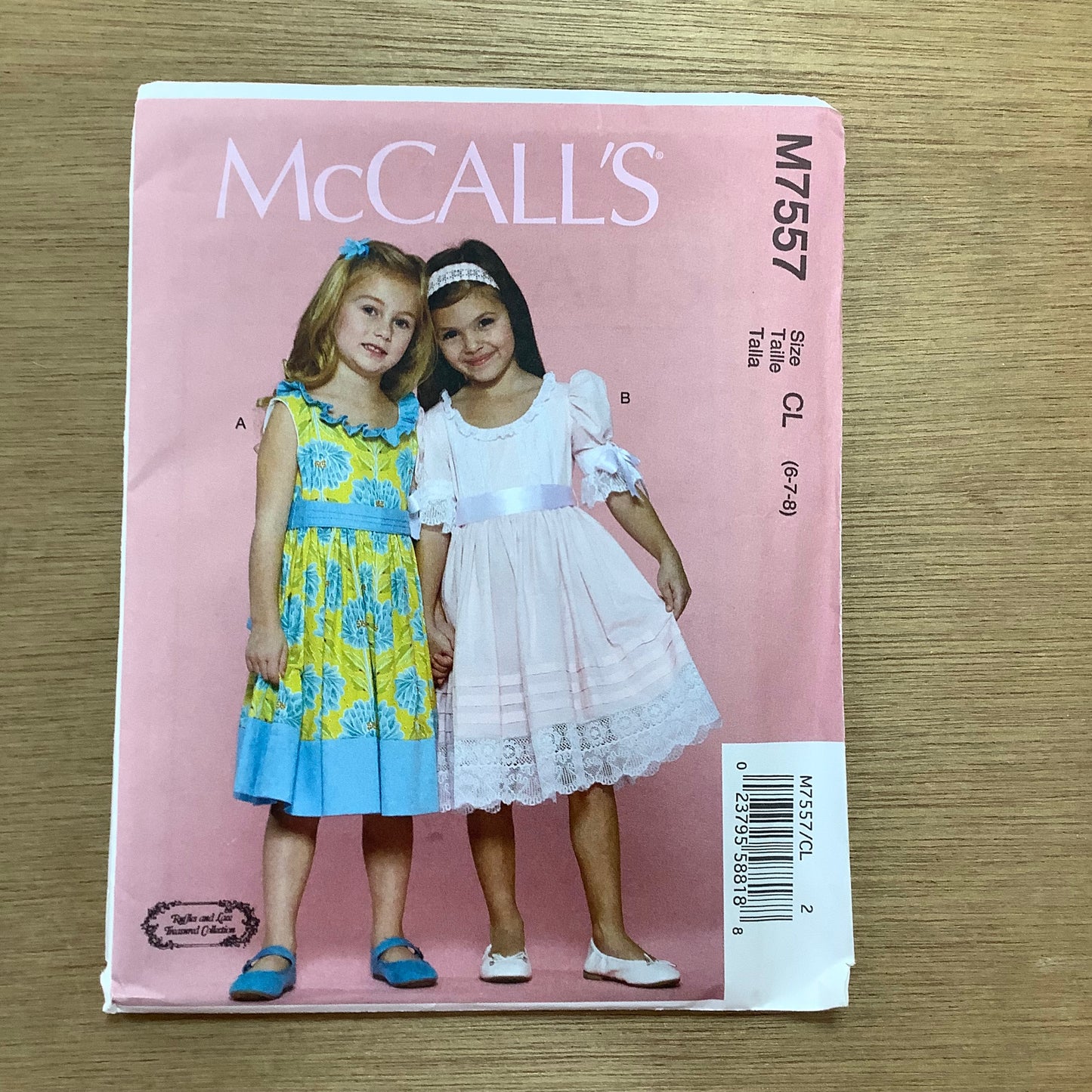 McCall's Dressmaking Sewing Pattern Children's Girls Dresses Party Special Occasion 7557