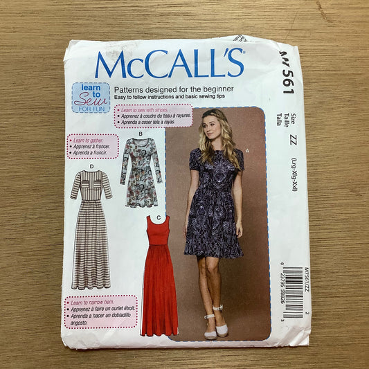 McCall's Dressmaking Sewing Pattern Ladies Woman Dress Dresses Learn To Sew 7561