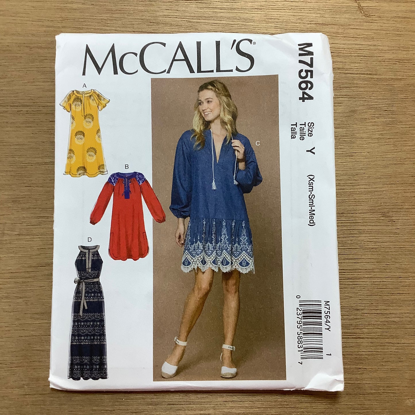 McCall's Dressmaking Sewing Pattern Ladies Woman Dress Dresses Tunic Maxi Dress 7564