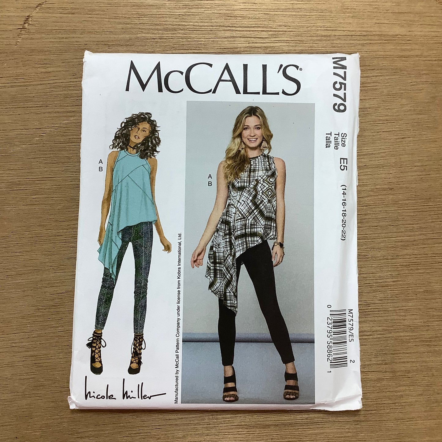 McCall's Dressmaking Sewing Pattern Ladies Women's Top Trousers Pants 7579