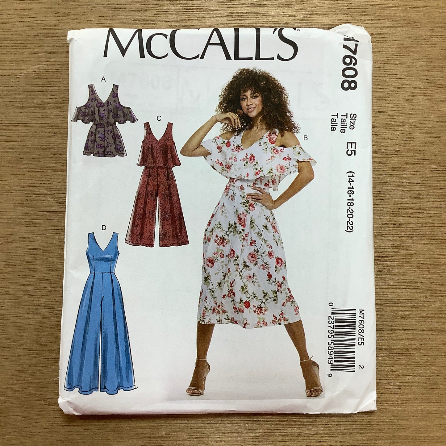 McCall's Dressmaking Sewing Pattern Women's Top Jumpsuit Playsuit 7608