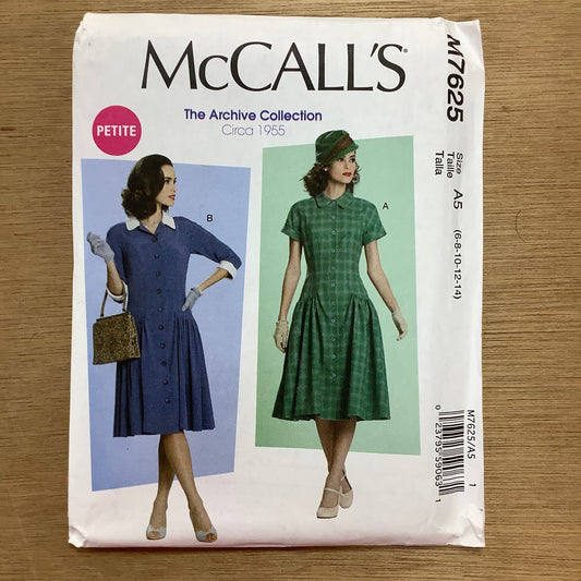 McCall's Dressmaking Sewing Pattern Ladies Woman  Dress Dresses The Archive Collection Vintage 7625