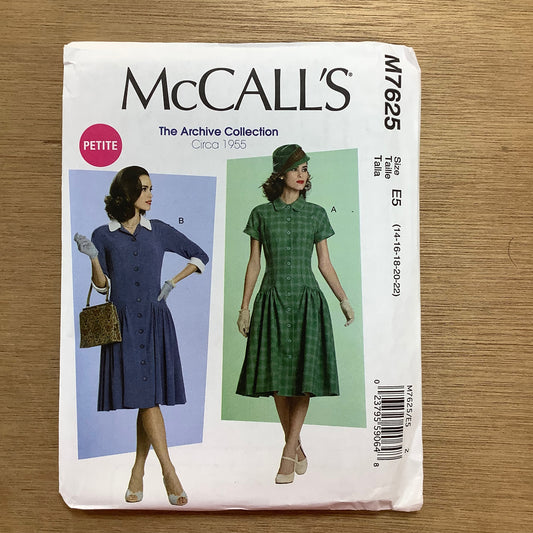 McCall's Dressmaking Sewing Pattern Ladies Woman Dress Dresses The Archive Collection Vintage 7625