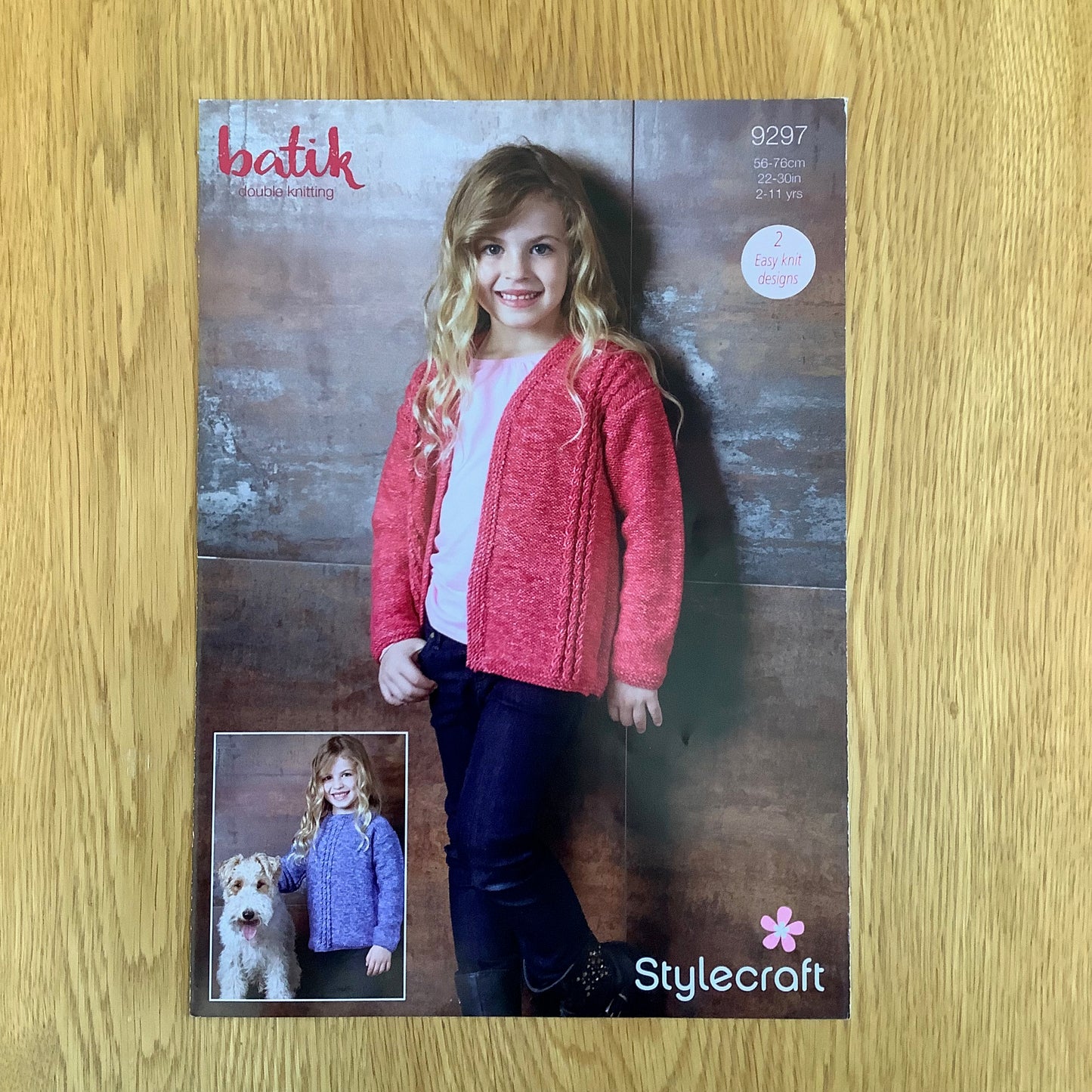 Stylecraft Batik Double Knitting DK Pattern Jumper Sweater Cardigan Childrens 9297