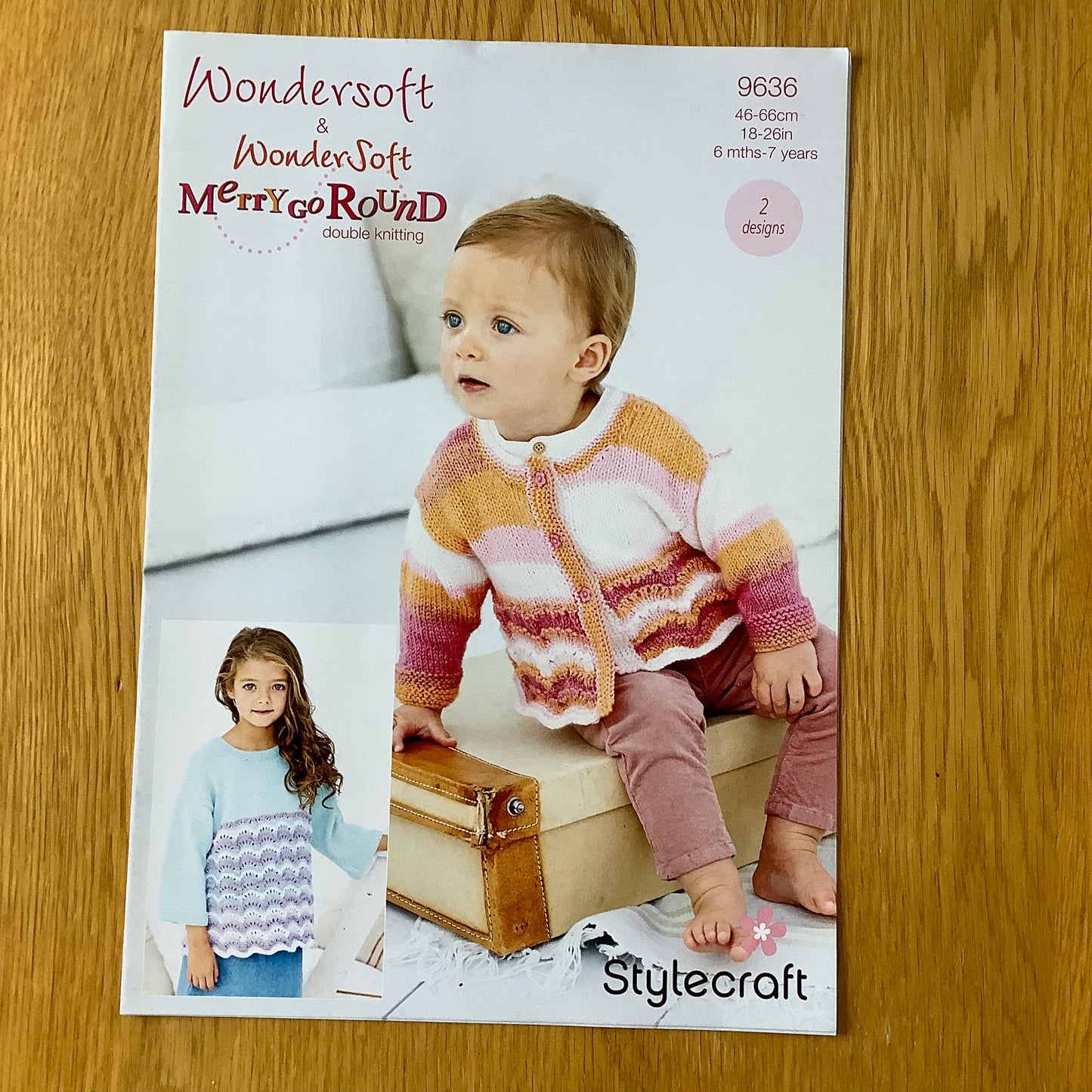 Stylecraft Wondersoft & Wondersoft Merry Go Round Double Knitting DK Pattern Jumper Sweater Cardigan Childrens 9636