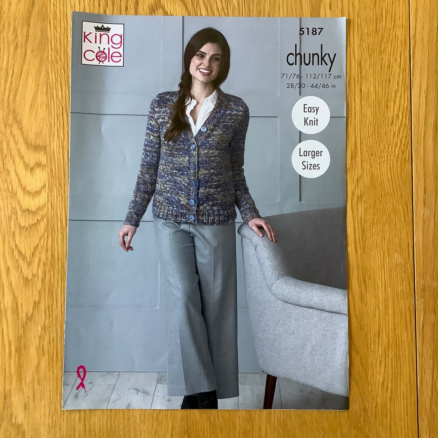 King Cole Ladies Shadow Chunky Knitting Pattern 28" - 46" 5187