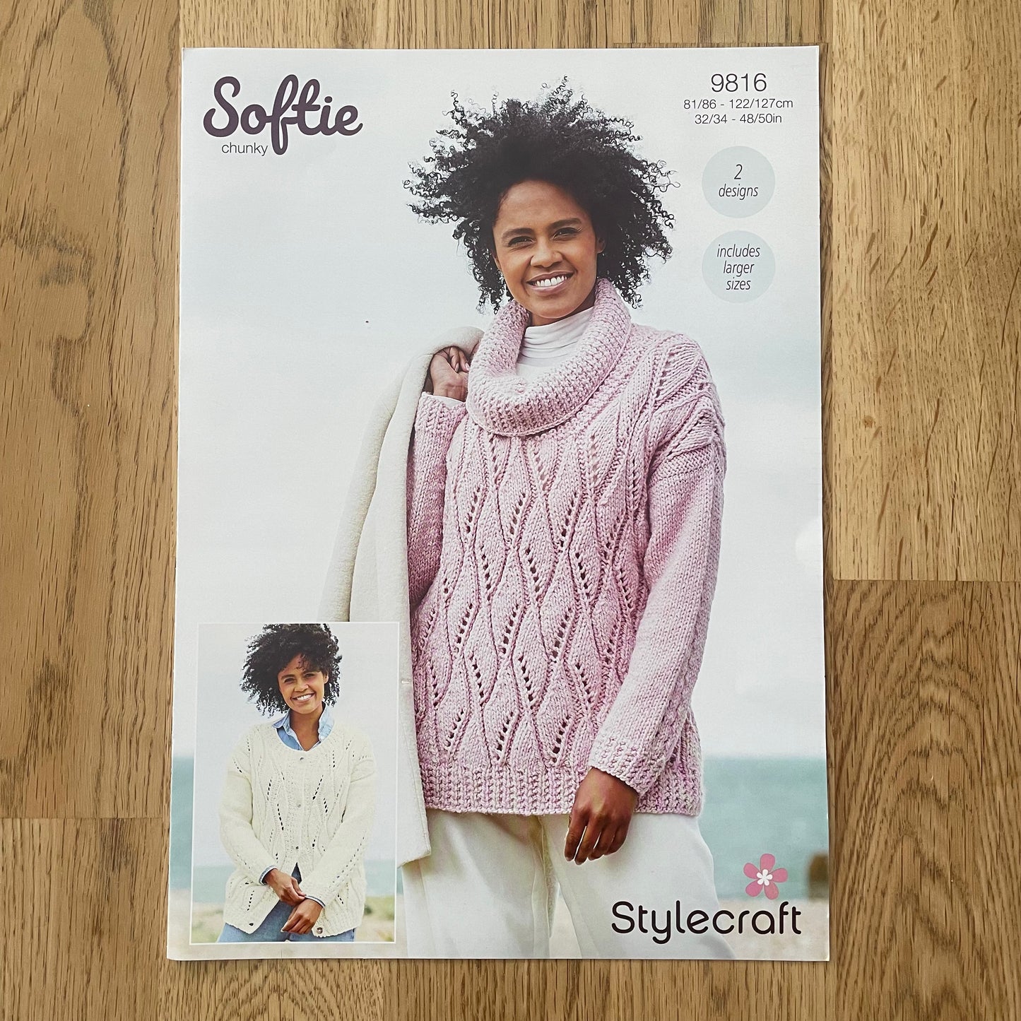 Stylecraft Softie Chunky Ladies Sweater Jumper Cardigan Knitting Pattern 9816