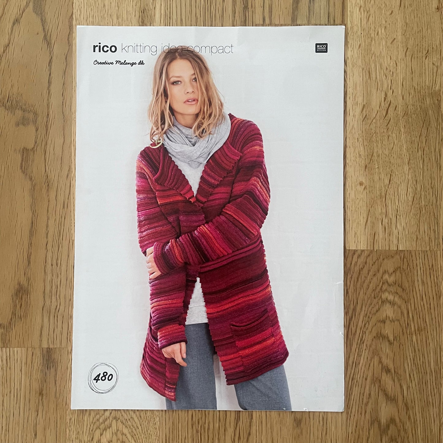 Rico Knitting Idea Melange Ladies Long and Short Cardigan Jacket Double Knitting DK Knitting Pattern 480