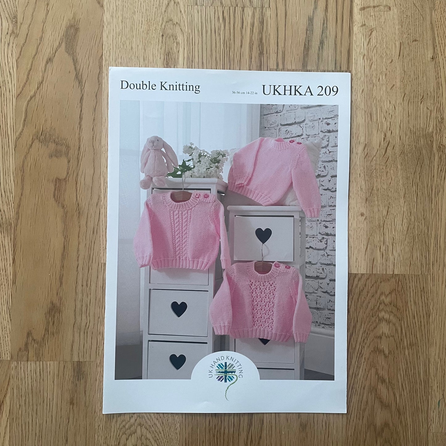UK Hand Knitting Double Knit DK Baby Babies Jumper Knitting Pattern UKHKA 209