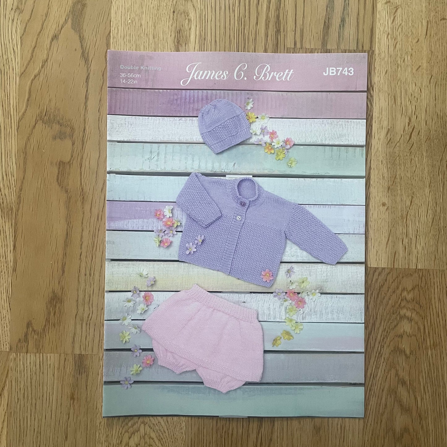 James C. Brett Double Knit DK Knitting Pattern JB743 Cardigan Skort Hat Children Babies