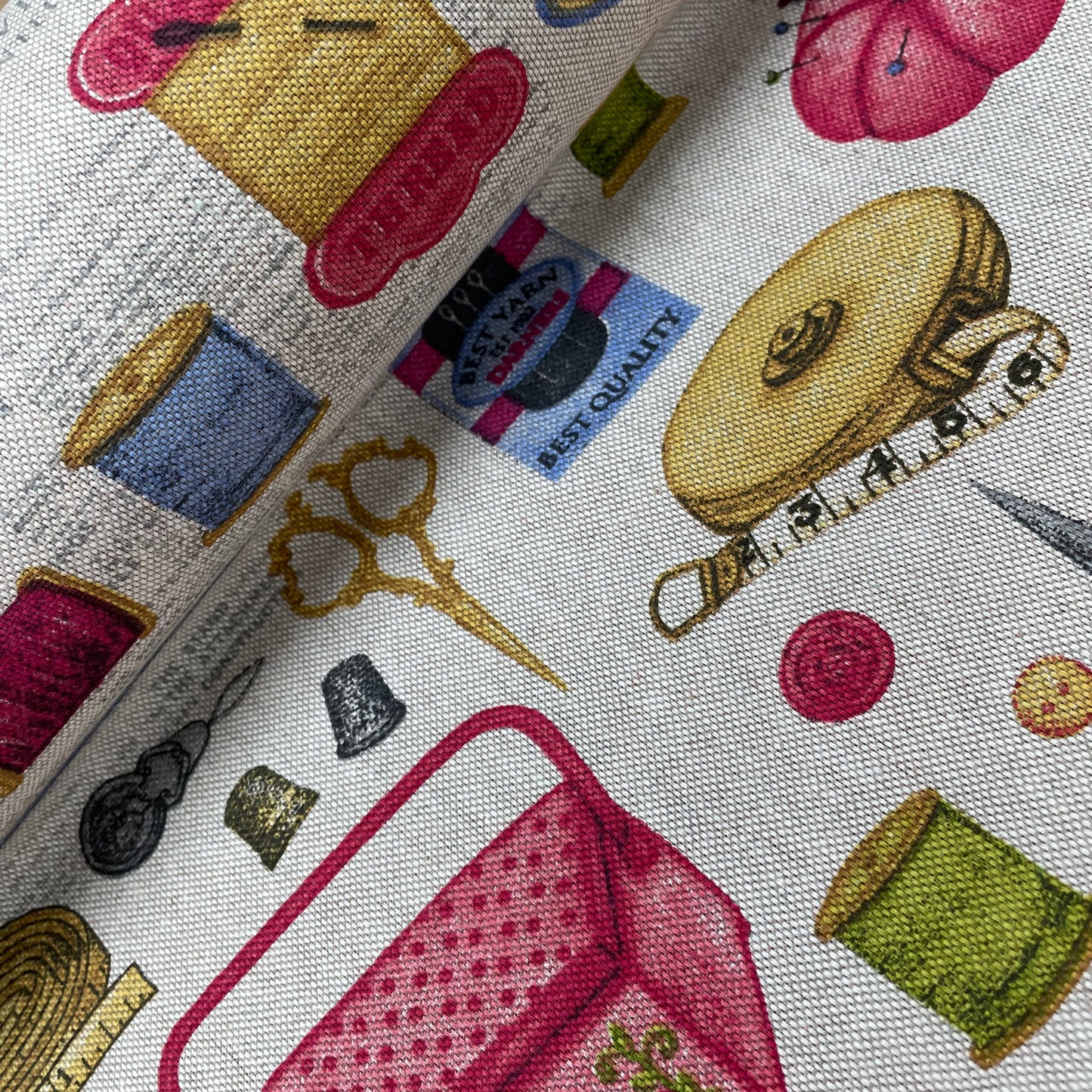 Sewing Accessory Linen Look Cotton Bag Making Upholstery Fabric