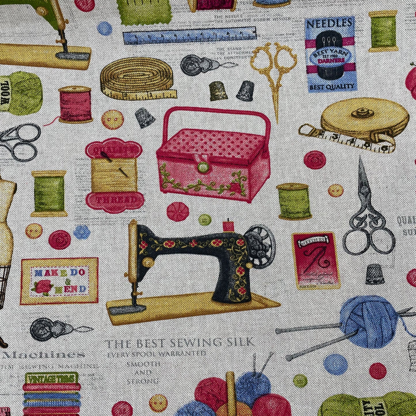 Sewing Accessory Linen Look Cotton Bag Making Upholstery Fabric