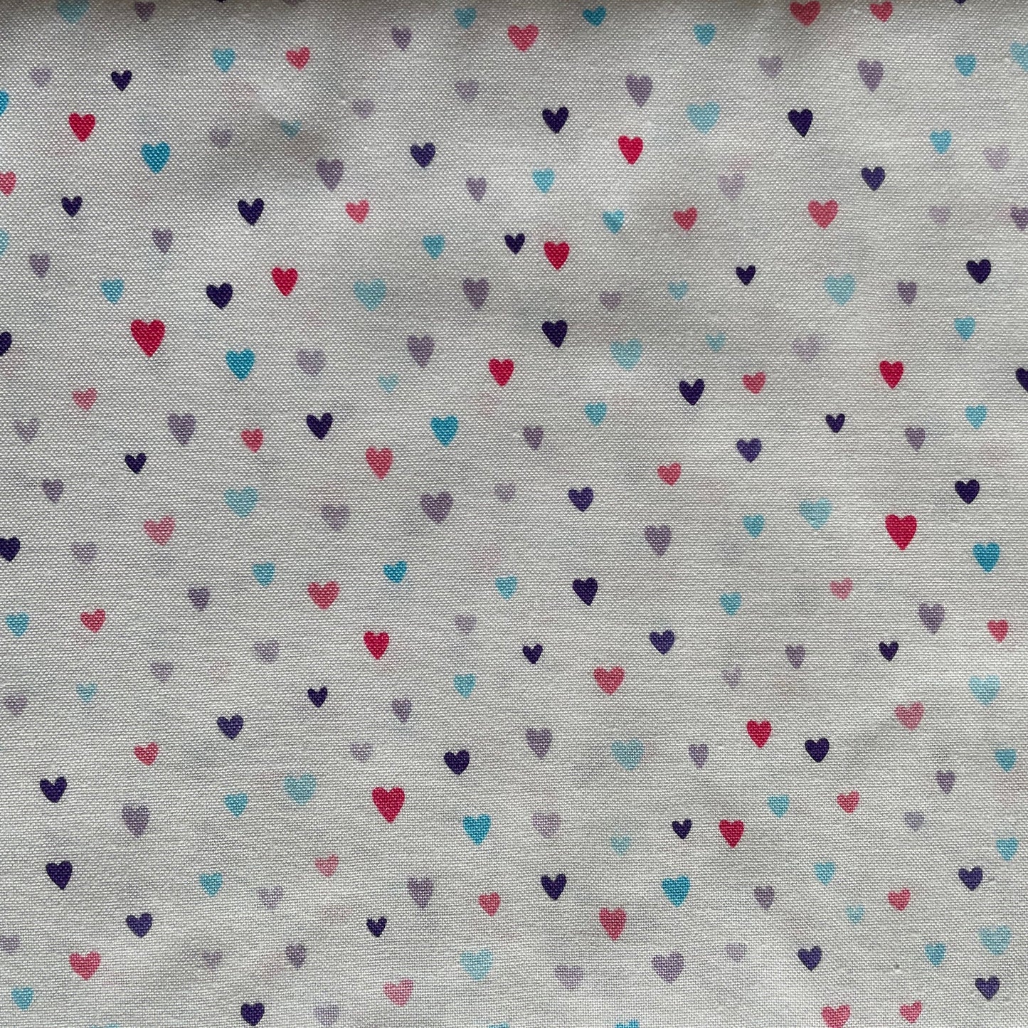 EQS Unicorn Wishes Multicolour Hearts on White 4056-15 Quilting 100% Premium Cotton Fabric