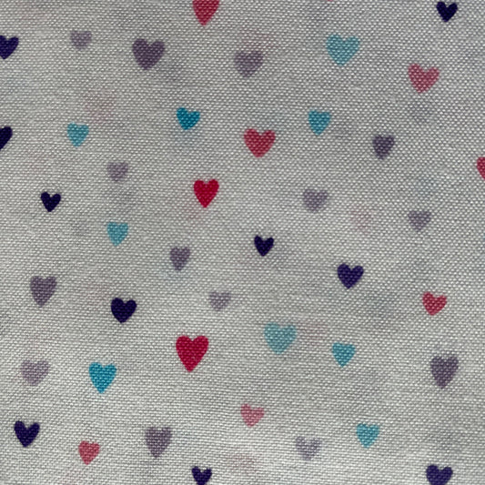 EQS Unicorn Wishes Multicolour Hearts on White 4056-15 Quilting 100% Premium Cotton Fabric