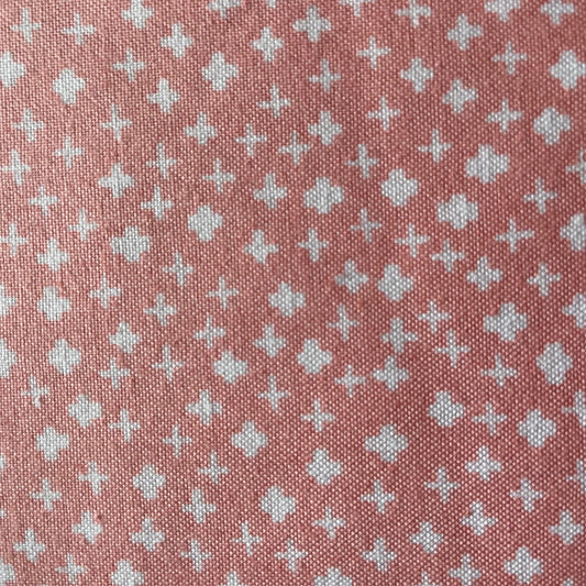 Makower Andover Fabrics Crosses on Peach Background 8382E Quilting 100% Premium Cotton Fabric