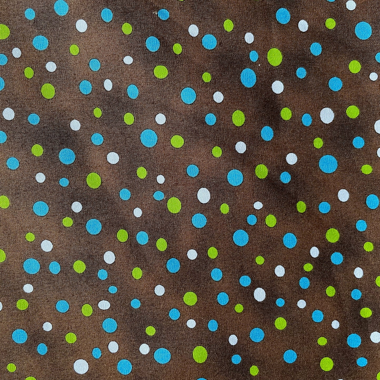 Exclusively Quilters Aquarius Spots on Brown Quilting 100% Premium Cotton Fabric
