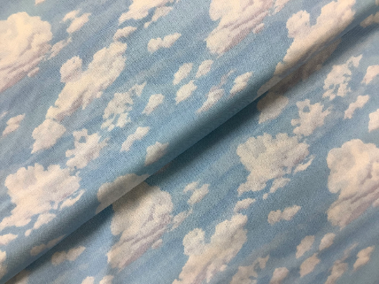 Makower Landscape Sky Clouds 1367-B2 Fabric 100% Quilting Cotton
