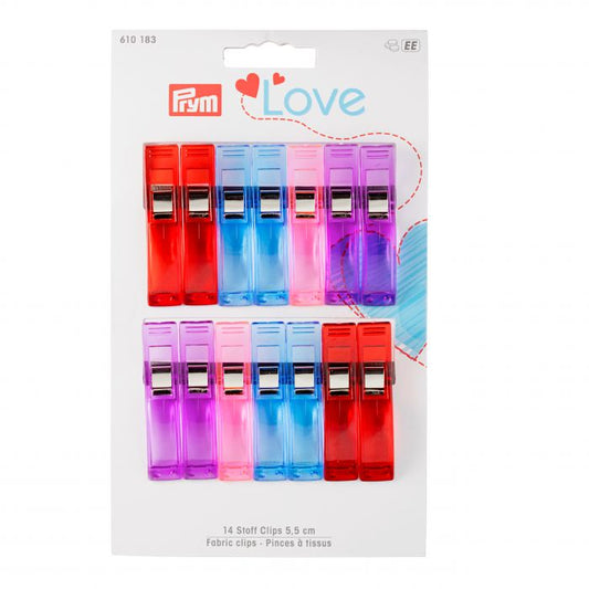 Prym Love Fabric Clips 2.6 cm & 5.5cm 610182 5.5cm 610183